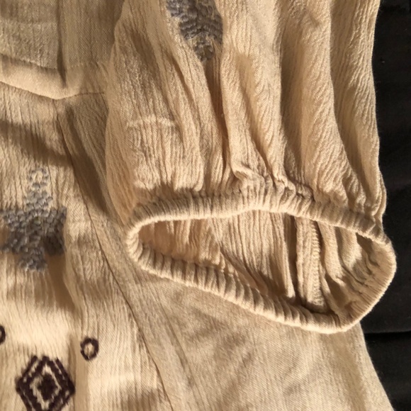 Free People Stargazer Embroidered Peasant Mini Dress. Sz M India - Picture 15 of 16